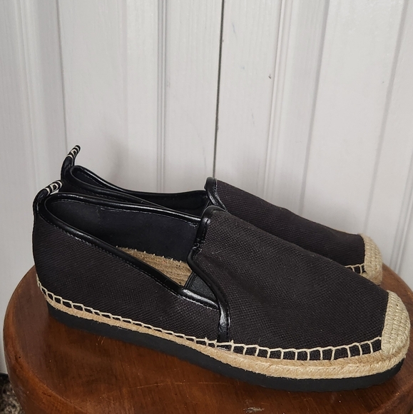 Michael Kors Black Espadrille Slip-On Shoes - Size 5.5 - Picture 1 of 7
